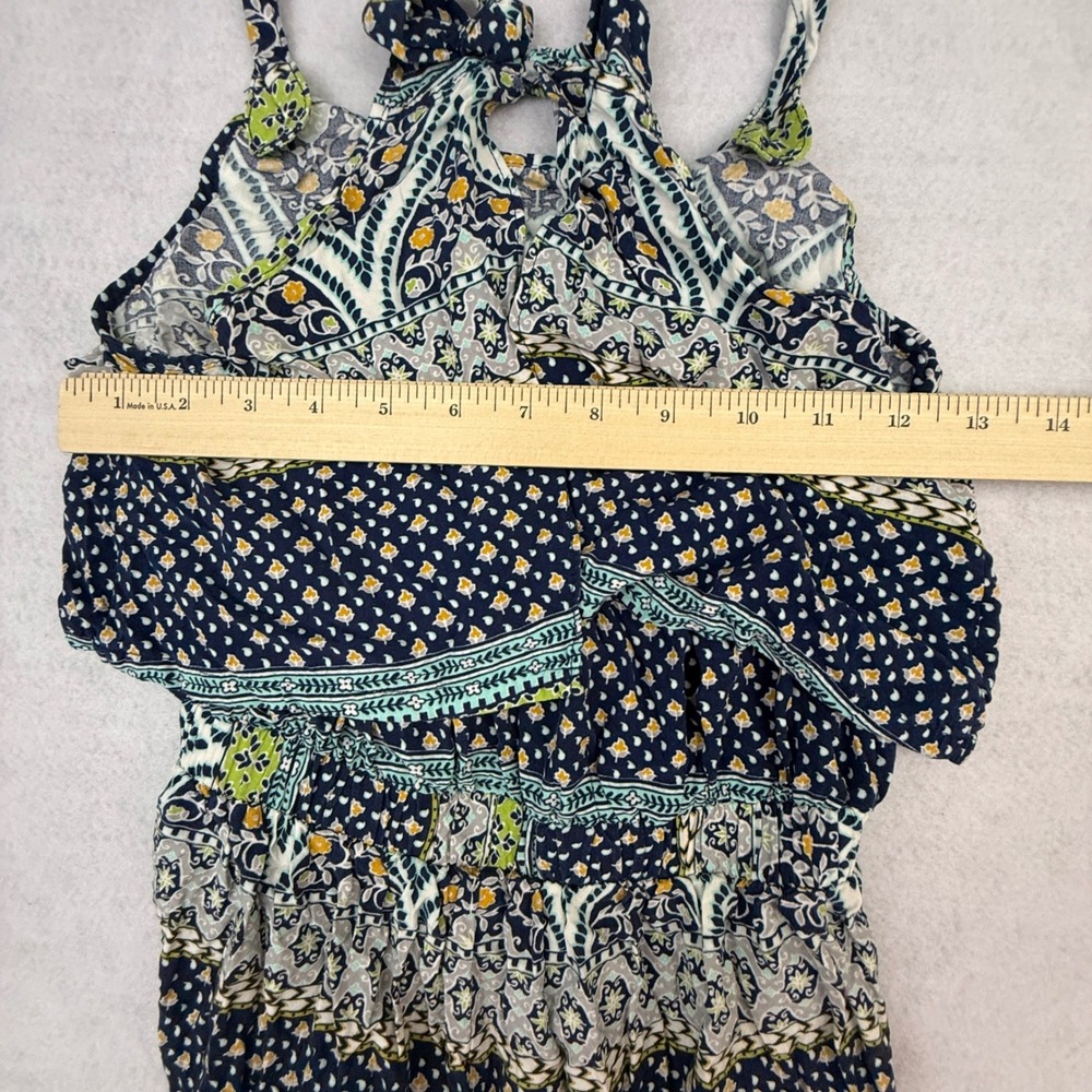 Matilda Jane Romper Girls 10 Blue Floral Boho Sleeveless Rayon Summer - Picture 8 of 15